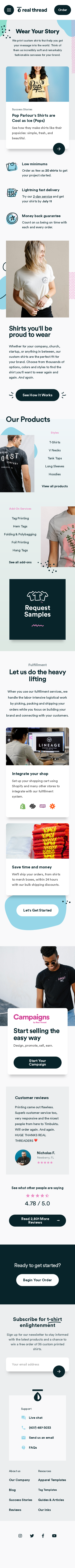 Example of Design for Shopping, Apparel, Casual Apparel, Mobile Landing Page by realthread.com | Mobile Landing Page Design