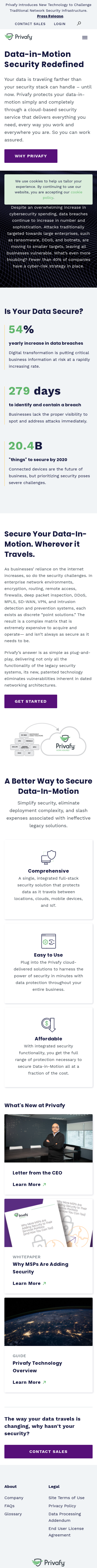 Example of Design for Computers & Electronics, Computer Security, Mobile Landing Page by privafy.com | Mobile Landing Page Design