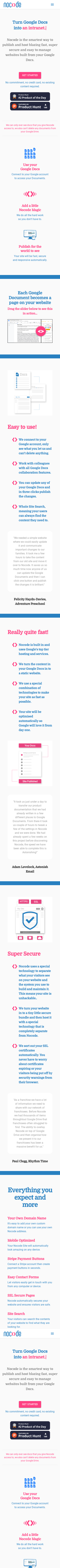 Example of Design for Internet & Telecom, Web Services, Web Design & Development, Mobile Landing Page by nocode.works | Mobile Landing Page Design