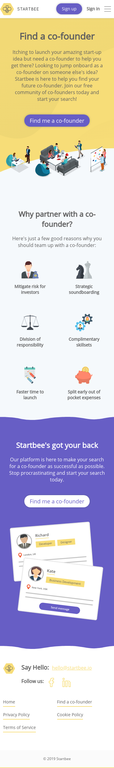 Example of Design for Business & Industrial, Mobile Landing Page by startbee.io | Mobile Landing Page Design