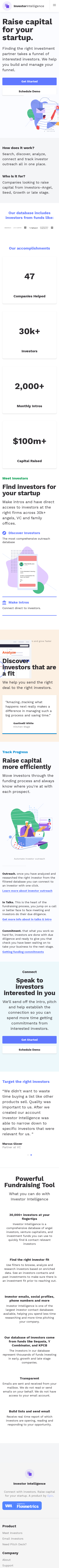 Example of Design for Business & Industrial, Business Finance, Venture Capital, Mobile Landing Page by investorintelligence.io | Mobile Landing Page Design