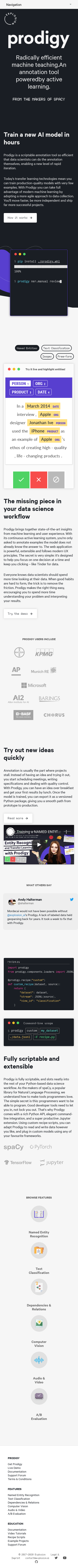 Example of Design for Science, Computer Science, Mobile Landing Page by prodi.gy-V2 | Mobile Landing Page Design