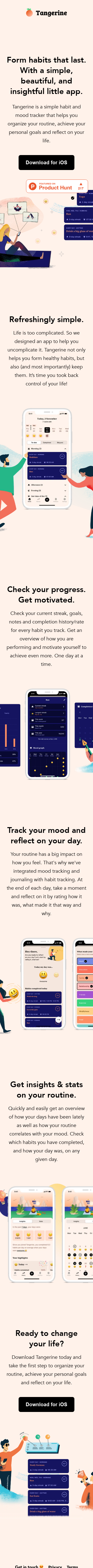 Example of Design for People & Society, Mobile Landing Page by tangerine.app | Mobile Landing Page Design