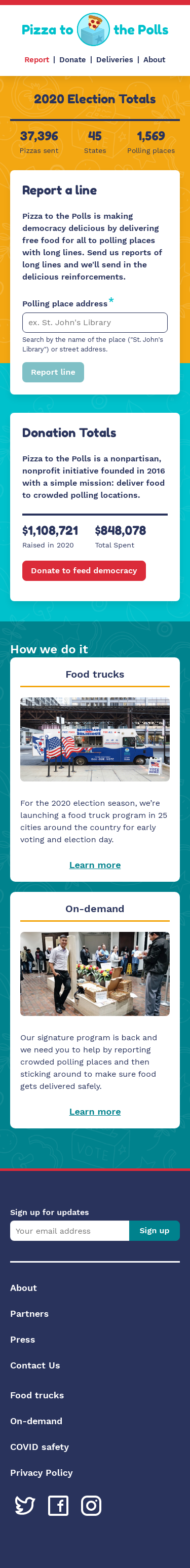 Example of Design for Food & Drink, Mobile Landing Page by polls.pizza | Mobile Landing Page Design