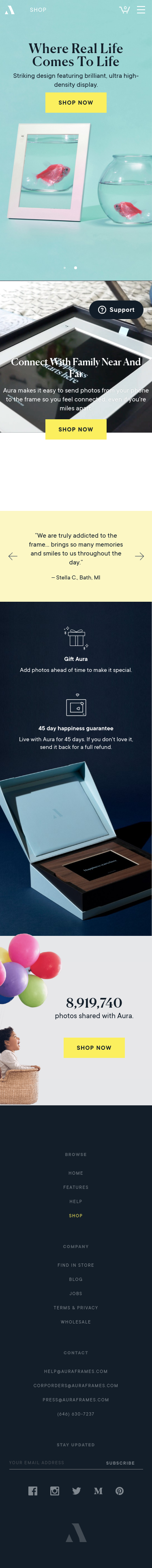 Example of Design for Uncategorized, Mobile Landing Page by auraframes.com | Mobile Landing Page Design