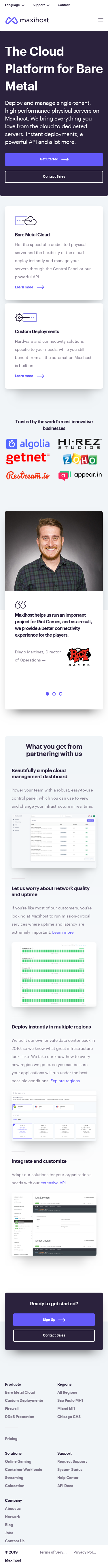 Example of Design for Computers & Electronics, Mobile Landing Page by maxihost.com | Mobile Landing Page Design