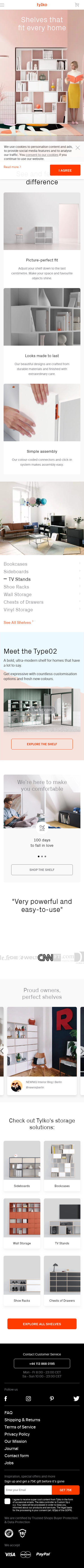 Example of Design for Home & Garden, Home Storage & Shelving, Mobile Landing Page by tylko.com | Mobile Landing Page Design