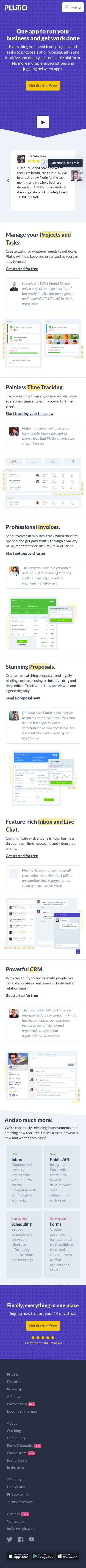 Example of Design for Internet & Telecom, Mobile Landing Page by plutio.com | Mobile Landing Page Design