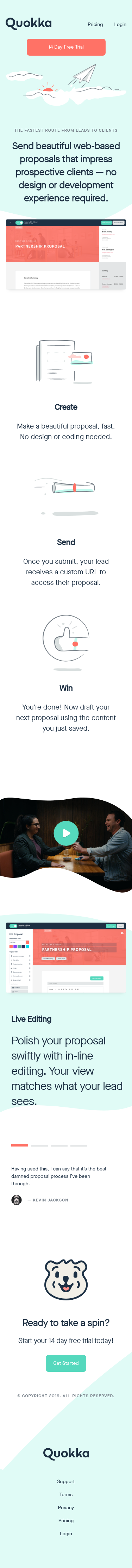 Example of Design for Business & Industrial, Mobile Landing Page by heyquokka.com | Mobile Landing Page Design