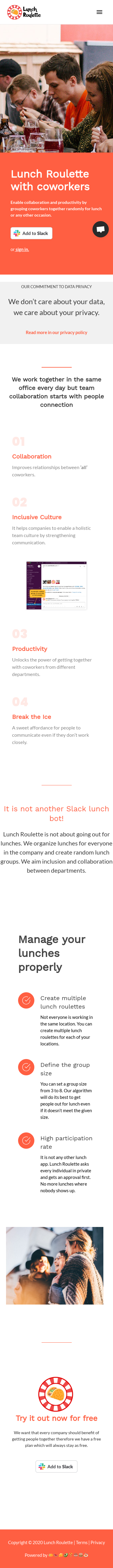Example of Design for Uncategorized, Mobile Landing Page by lunchroulette.co | Mobile Landing Page Design