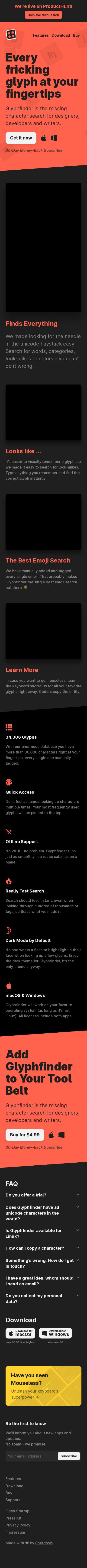 Example of Design for Computers & Electronics, Software, Mobile Landing Page by glyphfinder.com | Mobile Landing Page Design
