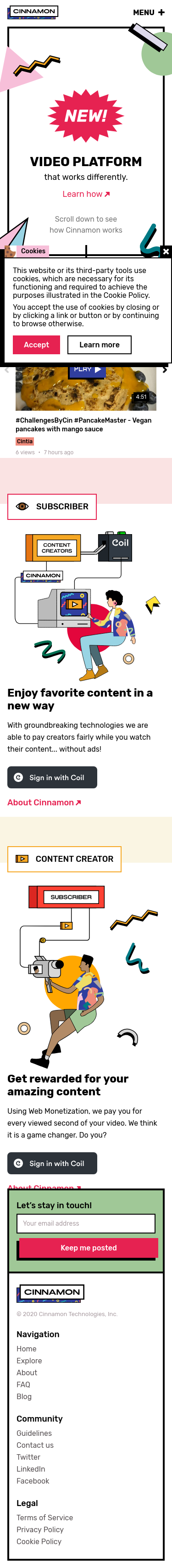 Example of Design for Food & Drink, Cooking & Recipes, Mobile Landing Page by cinnamon.video | Mobile Landing Page Design