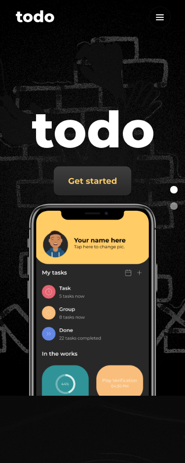 Example of Design for Computers & Electronics, Software, Business & Productivity Software, Mobile Landing Page by anshudweep.github.io/todo | Mobile Landing Page Design