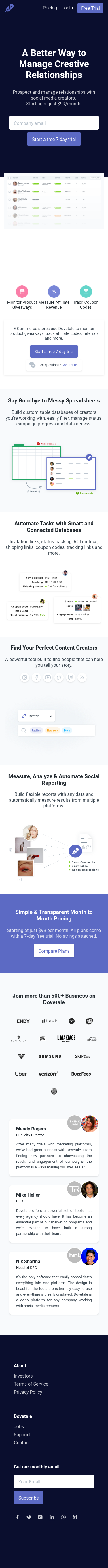 Example of Design for Business & Industrial, Mobile Landing Page by dovetale.com | Mobile Landing Page Design