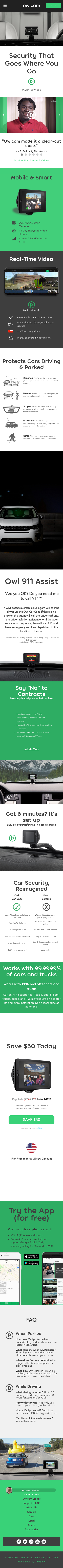 Example of Design for Autos & Vehicles, Motor Vehicles (By Type), Mobile Landing Page by owlcam.com | Mobile Landing Page Design