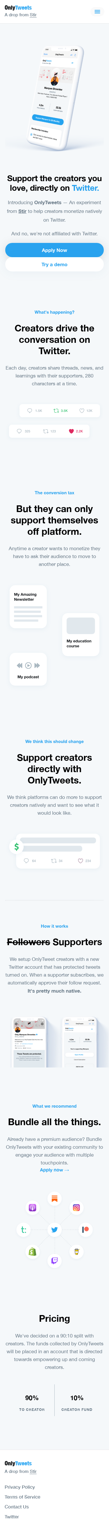 Example of Design for Uncategorized, Mobile Landing Page by onlytweets.co | Mobile Landing Page Design