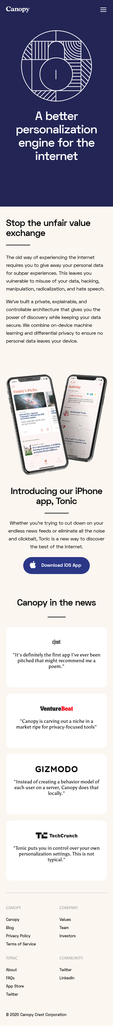 Example of Design for Uncategorized, Mobile Landing Page by canopy.cr | Mobile Landing Page Design