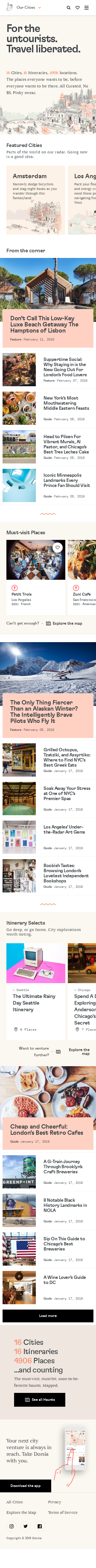 Example of Design for Travel, Mobile Landing Page by dorsia.io | Mobile Landing Page Design
