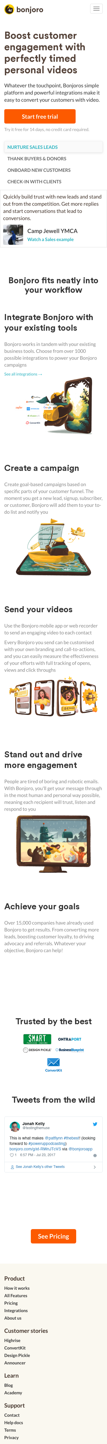 Example of Design for Business & Industrial, Business Services, Mobile Landing Page by bonjoro.com | Mobile Landing Page Design