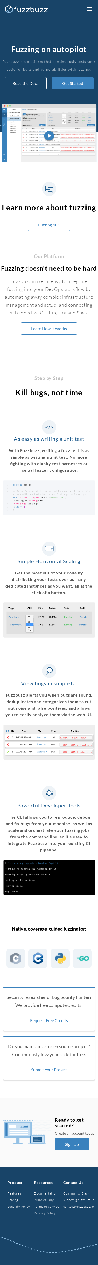 Example of Design for Science, Computer Science, Mobile Landing Page by fuzzbuzz.io | Mobile Landing Page Design