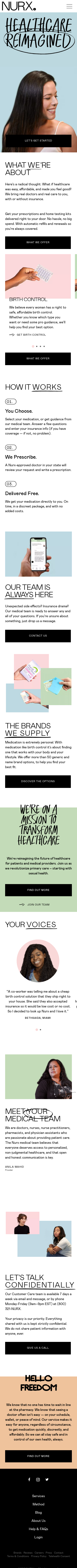Example of Design for Health, Mobile Landing Page by nurx.com | Mobile Landing Page Design