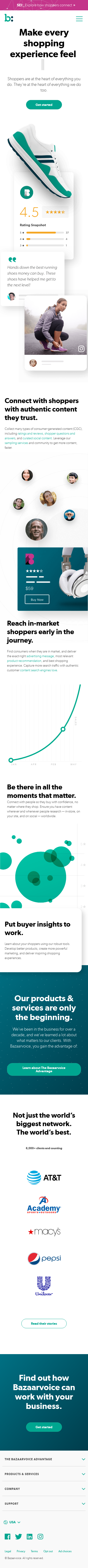 Example of Design for Shopping, Mobile Landing Page by bazaarvoice.com-V2 | Mobile Landing Page Design