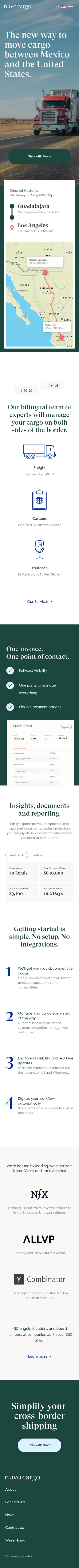 Example of Design for Business & Industrial, Transportation & Logistics, Mobile Landing Page by nuvocargo.com | Mobile Landing Page Design