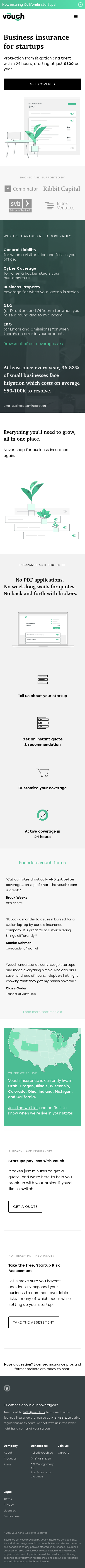 Example of Design for Finance, Insurance, Mobile Landing Page by vouch.us | Mobile Landing Page Design