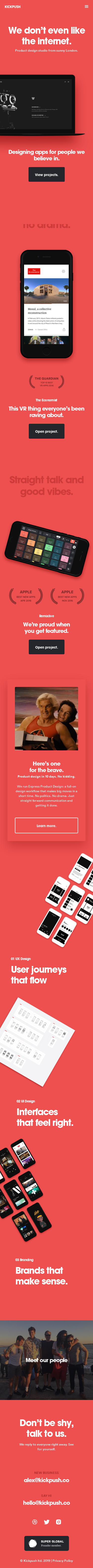 Example of Design for Arts & Entertainment, Mobile Landing Page by kickpush.co | Mobile Landing Page Design
