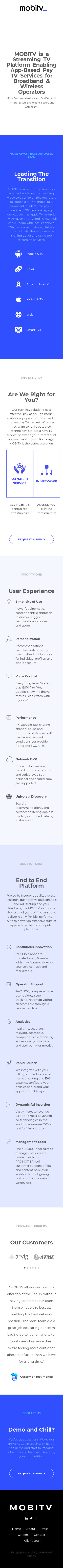 Example of Design for Arts & Entertainment, TV & Video, Mobile Landing Page by mobitv.com | Mobile Landing Page Design