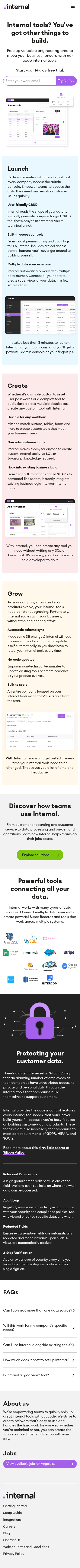 Example of Design for Computers & Electronics, Enterprise Technology, Mobile Landing Page by internal.io | Mobile Landing Page Design