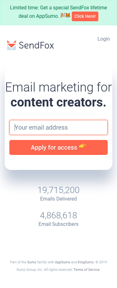 Example of Design for Uncategorized, Mobile Landing Page by sendfox.com | Mobile Landing Page Design