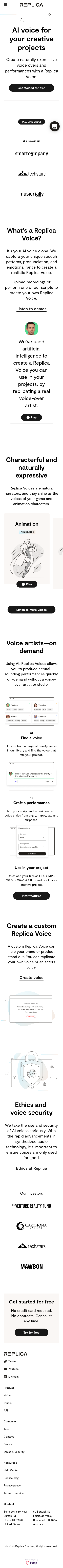 Example of Design for Arts & Entertainment, Mobile Landing Page by replicastudios.com | Mobile Landing Page Design