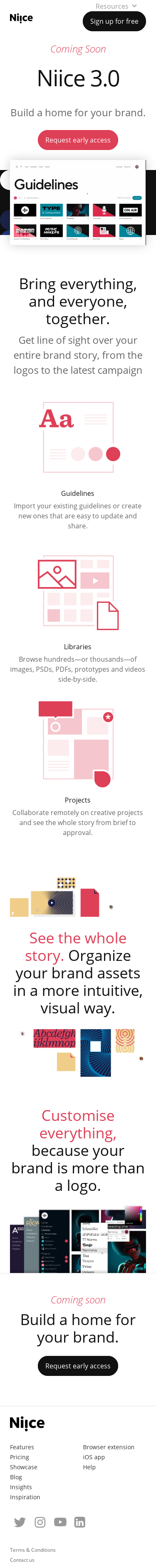 Example of Design for Uncategorized, Mobile Landing Page by niice.co/early-access | Mobile Landing Page Design