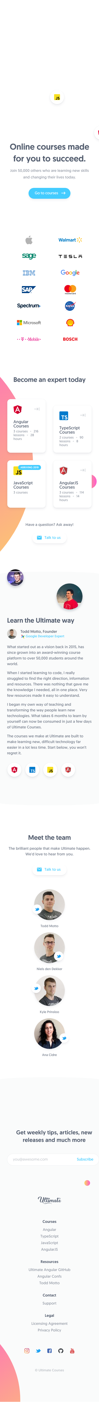 Example of Design for Jobs & Education, Education, Mobile Landing Page by ultimatecourses.com | Mobile Landing Page Design