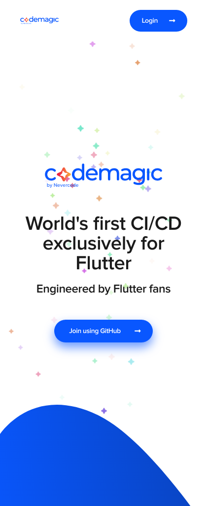 Example of Design for Uncategorized, Mobile Landing Page by codemagic.io | Mobile Landing Page Design