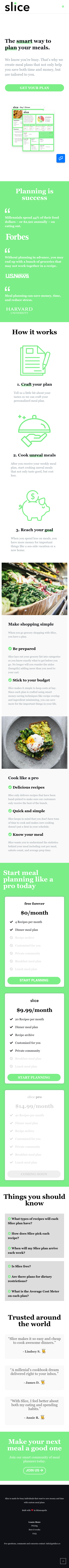 Example of Design for Food & Drink, Cooking & Recipes, Mobile Landing Page by getslice.co | Mobile Landing Page Design