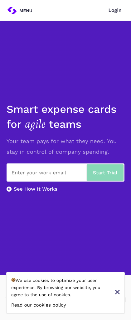Example of Design for Business & Industrial, Mobile Landing Page by spendesk.com | Mobile Landing Page Design