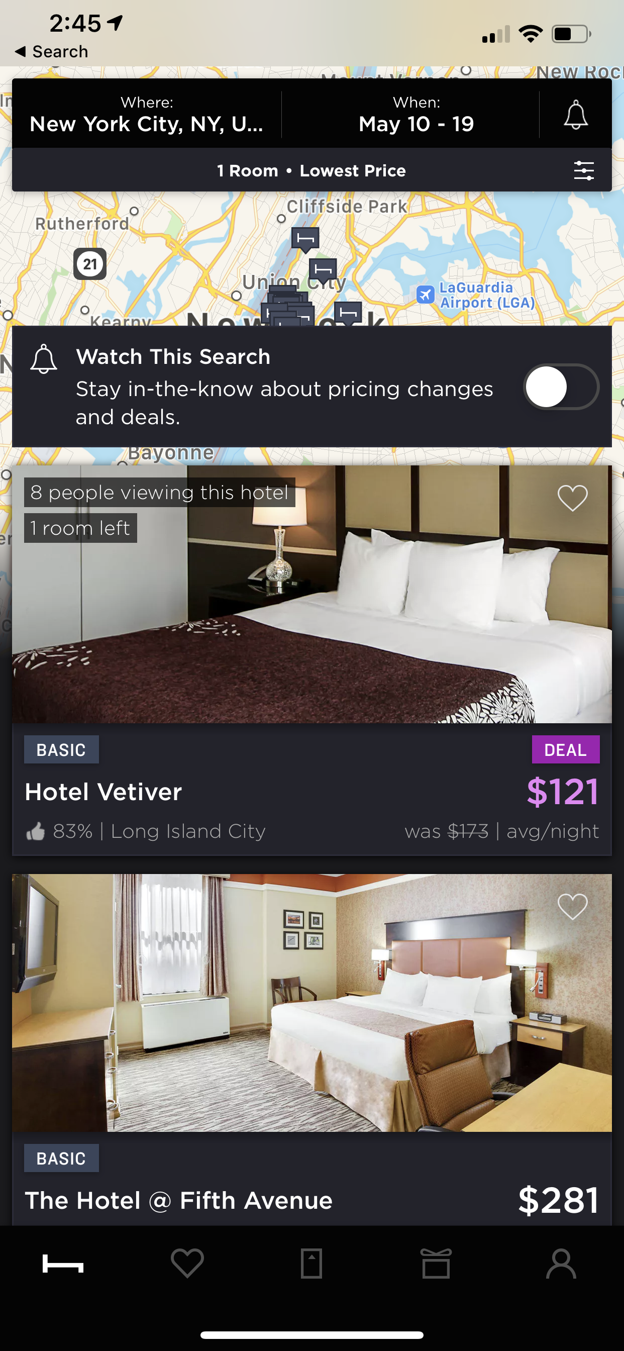 HotelTonight (iPhone X)