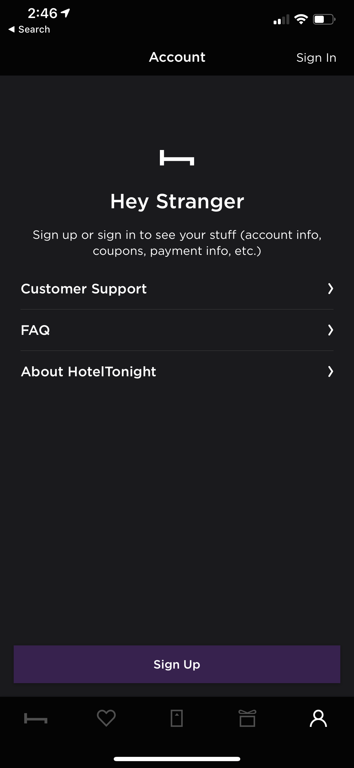 HotelTonight (iPhone X)