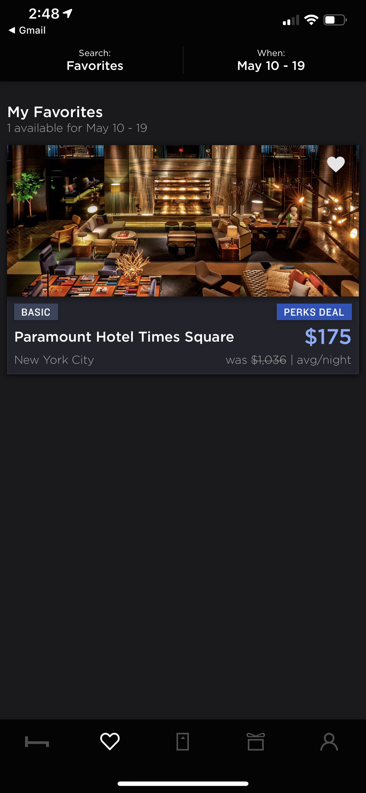 HotelTonight (iPhone X)