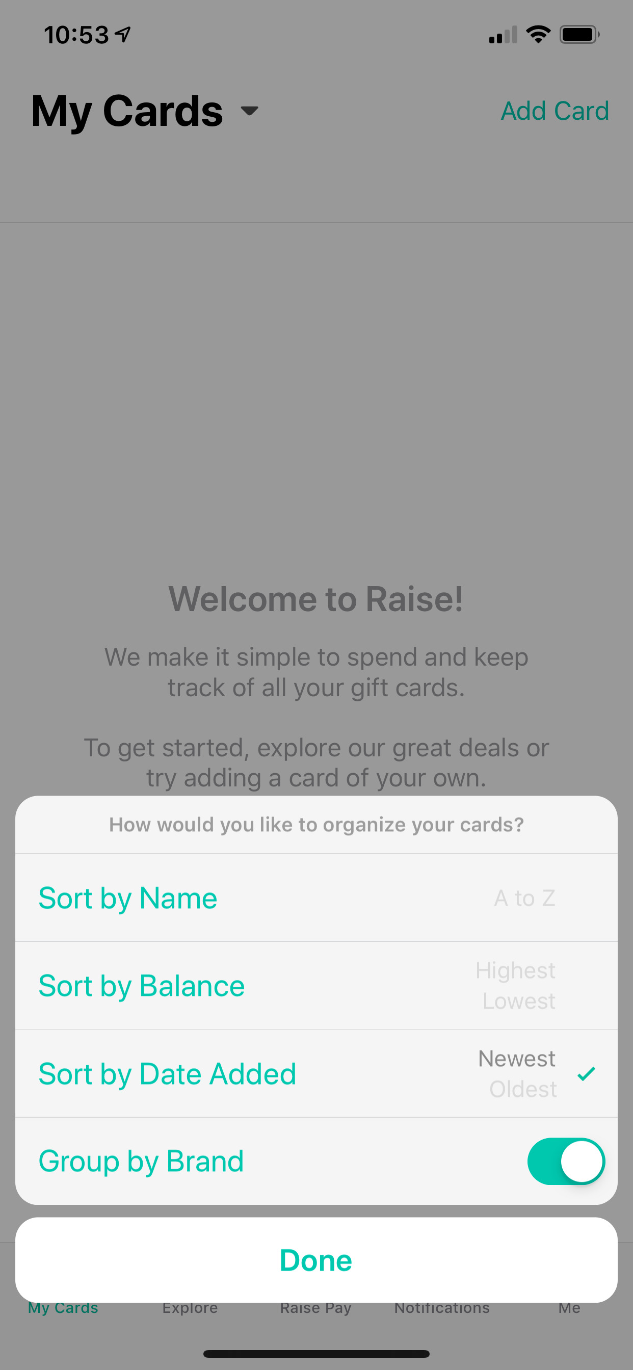 Raise (iPhone X)