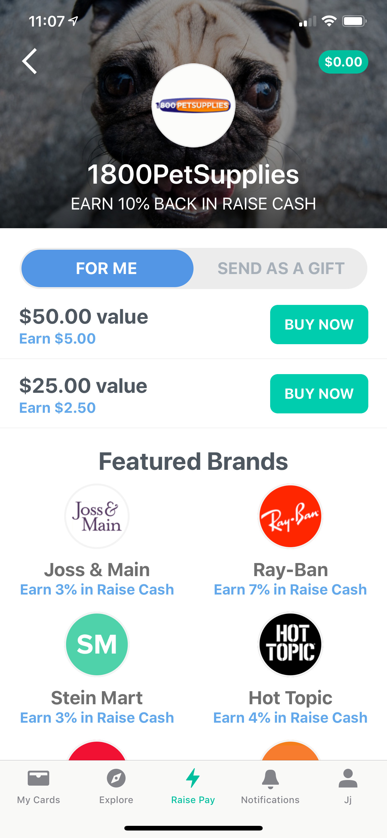 Example of App Design for iOS with the following features: grid, detail, tab bar, text button, segmented control, background image. App by Raise (iPhone X)
