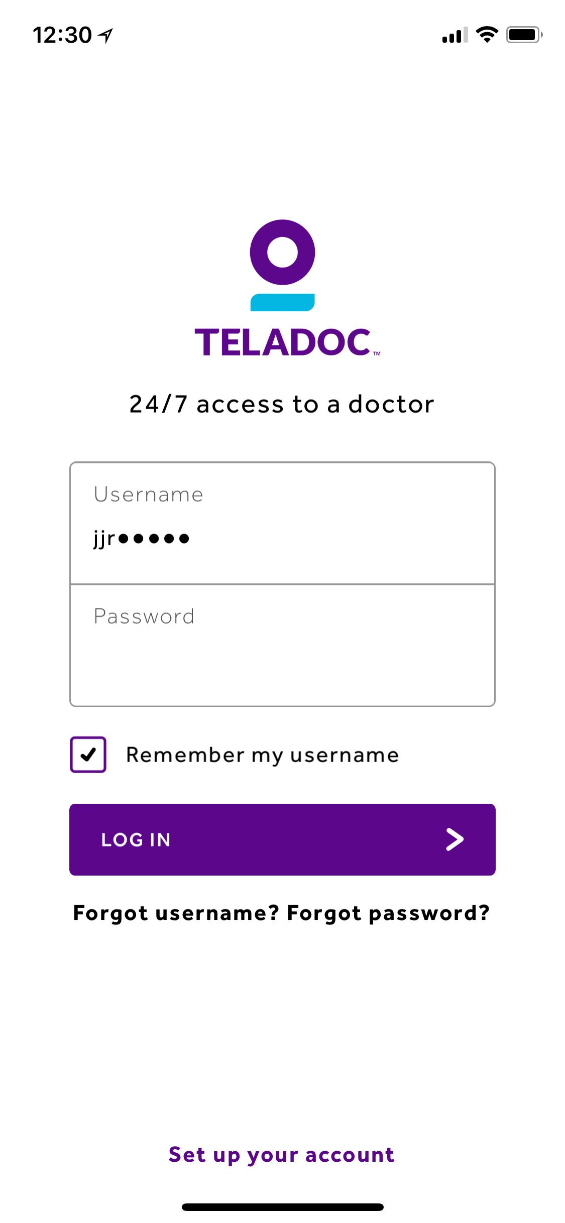 Teladoc (iPhone X)
