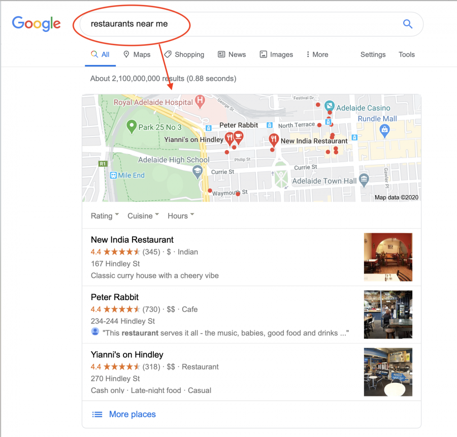 Google My Business Results