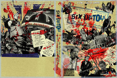 Sex Pistols: Therell Always Be An England DVD Artwork Preview. Artwork by Jonny Halifax / John "Rambo" Stevens. 