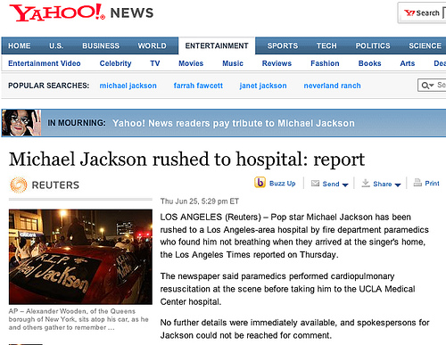 Yahoo News - Michael Jackson