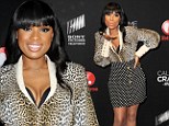 Busting out! Jennifer Hudson bares her black bra as she takes the plunge in daring prints for Call Me Crazy premiere