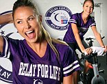Stacy Keibler on her bike for a charity ride