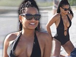Christina Milian on Miami Beach in Florida on Saturday